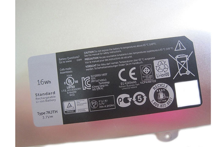 Battery for Dell 7KJTH laptop