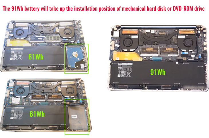 Battery for Dell Precision M3800 laptop